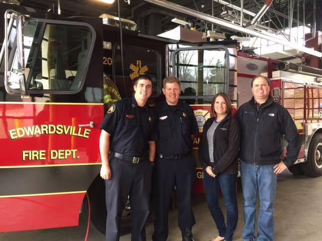 The Gori Law Firm volunteering with the Edwardsville Fire Department