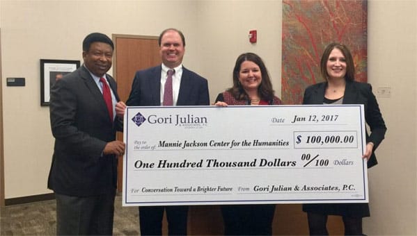 The Gori Law Firm donates 0,000 to the Mannie Jackson Center for the Humanities