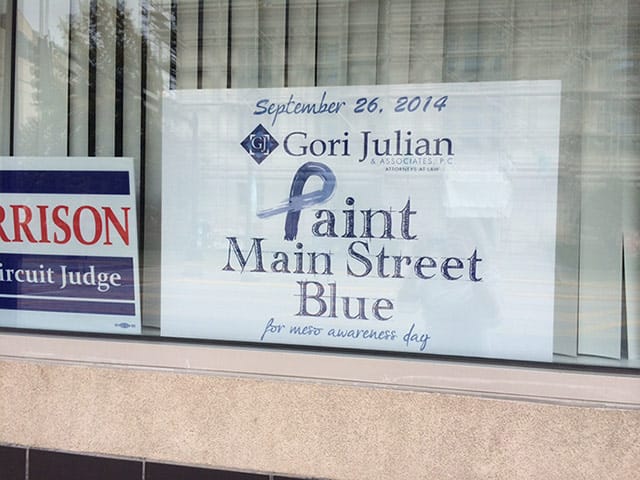 Paint Main Street Blue for Meso Awareness Day